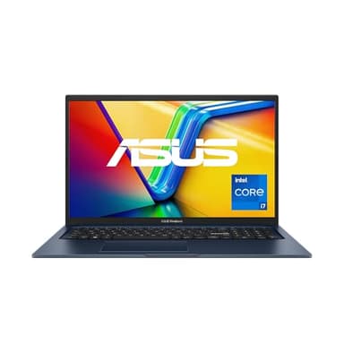 ASUS Vivobook 17 Ordenador portátil, pantalla IPS Full HD 17,3" 16:9, Intel Core i7-1255U, 16GB de RAM, SSD 512 GB, Intel Iris Xe, Windows 11, teclado QWERTZ, azul Quiet