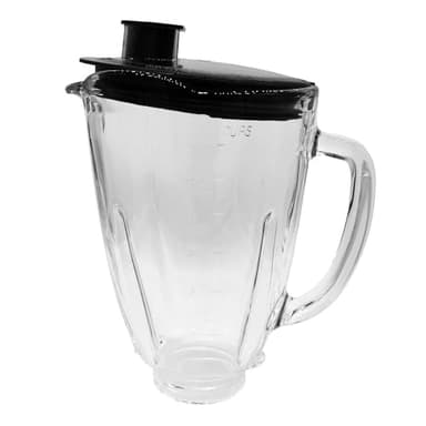 ANAKEL HOME Oster Vaso de Batidora 004936-050-000 Compatible con Batidora Oster Luminart BVLB07-L00, Cristal, 1.5 litros de Capacidad, Tapa Incluida