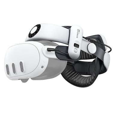 BOBOVR S3 Pro Batería Correa para la Cabez, Aire Acondicionado Principal y Paquete de batería Intercambiable en Caliente de 10000mah, Compatible con Meta Quest 3/Quest 3S
