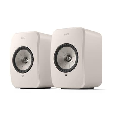 KEF LSX II LT Sistema de Altavoces inalámbricos, Blanco Piedra | Música | Home Cinema y TV | Gaming | HDMI ARC | USB-C | Bluetooth | AirPlay 2 | Chromecast | Spotify