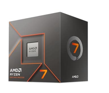 AMD Ryzen 7 8700F Procesador (8 núcleos/16 Threads, Ryzen AI, 65W TDP, Socket AM5, 24MB Caché, Reloj de aumento máx. hasta 5,0 GHz,con ventilador Wraith Stealh