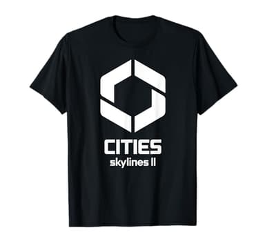 Cities Skylines II game logo white Camiseta