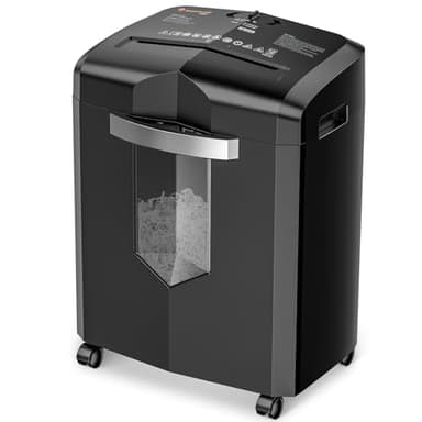 Bonsaii 12 Hojas trituradora de Papel para hogar y Oficina, con Corte Transversal P4, protección contra sobrecalentamiento y sobrecarga, destructora de Papel con Cubo de Basura de 16 litros(C266-A)