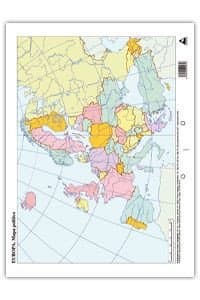 MAPA MUDO EUROPA POLITICO PAQUETE 50 UNIDADES