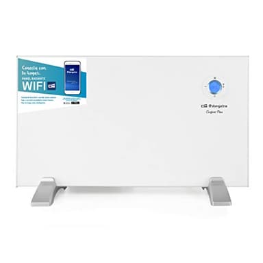 Orbegozo REW 1000 - Panel radiante digital Wi-Fi, 1000 W, pantalla digital LCD, programable, conexión inalámbrica mediante Orbegozo APP, Color Blanco