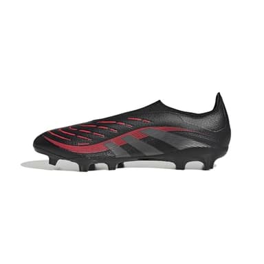 adidas Predator League Laceless Firm Multi Ground Football Boot, Botas de fútbol Unisex Adulto, Core Black/Grey Four/Lucid Red, 44 EU