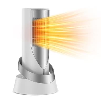 LuLuanping Calefactor Bajo Consumo, 800W Calentador Electrico Bajo Consumo, Ventilador Calefactor Cerámico, Ahorro de Energía, Protección Contra Sobrecalentamiento y Vuelco, para Baño/Cuarto