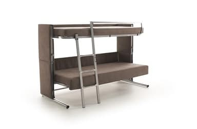 ECCOX Sofá Cama Litera Miami 3 Plazas Tela Antimanchas Sofá 200 x 95 cm Color Marrón