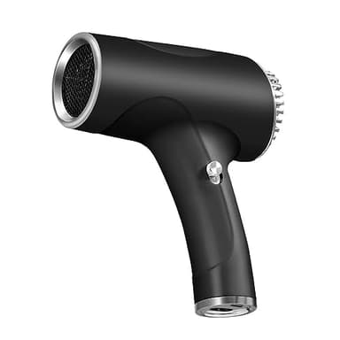 Secador de pelo inalámbrico recargable de 2600 mAh secador de pelo con batería de viento frío y caliente para viaje camping (negro)
