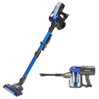 Akitas V8 - Aspirador Escoba inalámbrico 3 en 1 a Mano y Vertical Ligera, 22,2 V, 150 W, batería de Litio Recargable para Suelo, Alfombra, Pelo de Animales