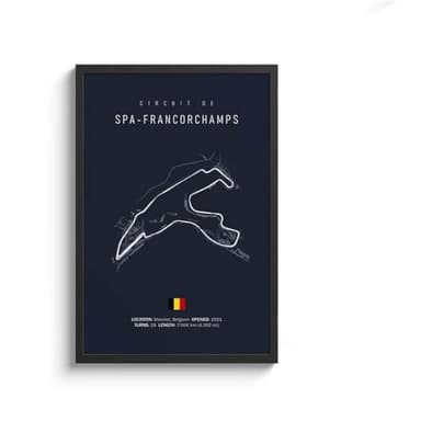 Impresión De La Lona Cuadro sobre Lienzo con Circuito Internacional De Fórmula 1, Arte De Pared De F1, Póster Nórdico, Imagen De Carrera De Deportes De Motor Estética para Decoración del Hog