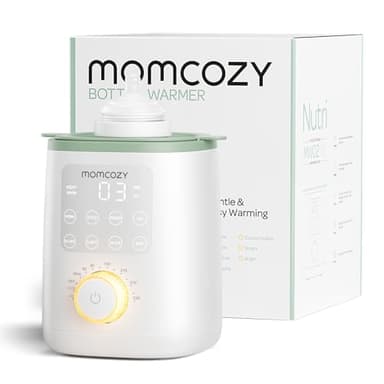 Calentador de biberones Nutri Momcozy, 9 en 1 con luz nocturna, control preciso de temperatura, recibe los nutrientes de la leche materna, para todos los biberones con leche materna o fórmula
