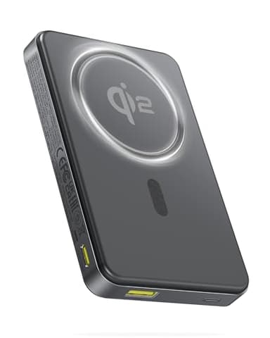 Baseus Power Bank Magsafe Qi2, Magnético Powerbank 10000mAh, 15W Inalámbrico Batería Externa Magnética, Mini Power Bank USB-C PD 22.5W Carga Rápida, Batería Externa para iPhone 16/15/14/13, Negro