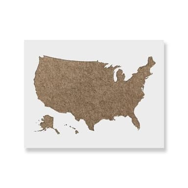 Plantilla de mapa de Estados Unidos A3