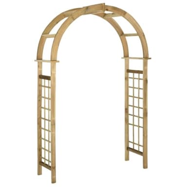 vidaXL Madera de Pino Arco de Rosas con Enrejado Impreganda Pérgola Celosía Jardín Patio Cenador Plantas Trepadoras al Aire Libre Duradero