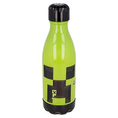 Botella de agua infantil reutilizable de plástico libre de BPA de 560 ml de Minecraft