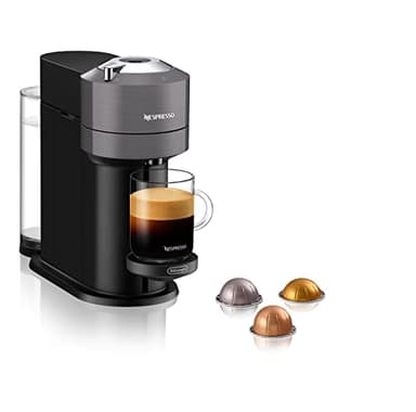 Nespresso Vertuo Next Máquina de Café y Espresso con WIFI y Bluetooth Integrados, Cafetera Automática de Cápsulas con Sistema de Preparación con un Solo Toque, ENV120.GY, Gris