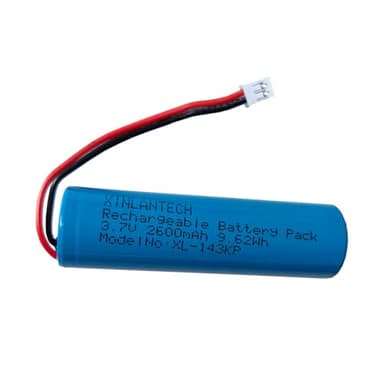 Batería recargable de iones de litio de 2600 mAh 9,62 Wh con conector JST Pitch2.0 de 2 pines para Croove B0143KH9KG de repuesto para amplificador de voz, PH2.0-2 pines 18650