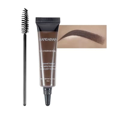 BNOYONERAS Tinte Profesionales para Cejas y Pestañas Profesionales, Kit de Tinte de Cejas, Color de Cejas kit, Natural y Duradero, Secado Rápido, Marrón Oscuro, Regalo de Mujer