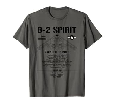 B-2 Spirit Stealth Bomber Especificaciones Aeronave militar B2 Camiseta