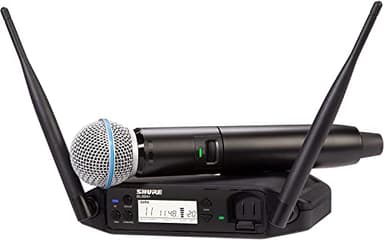 Shure GLXD24+/B58 - Sistema de micrófono inalámbrico Digital Pro de Doble Banda para Iglesia, Karaoke, vocales - Duración de la batería de 12 Horas, Rango de 100 pies | Micrófono Vocal de Mano Beta