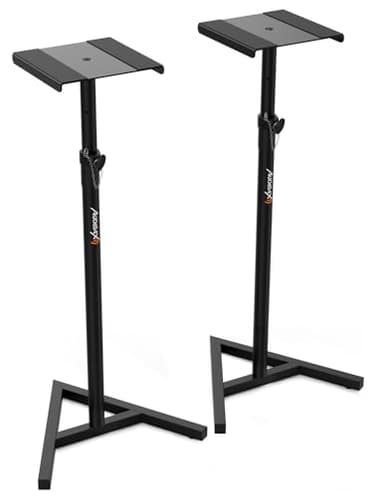 Audibax Neo SM5 - Soportes para Altavoces de Estudio - 2 Unidades - Pies para Monitores de Estudio - Altura Regulable de 71 a 119 cm - Estabilidad y Seguridad Alta - Compatibilidad Universal