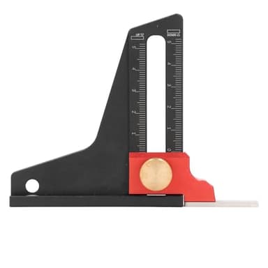Medidor de Altura de Aleación de Aluminio, Rango de Medición de 0 a 50mm, Herramientas de Carpintería, Regla de Ajuste para Máquina Cortadora de Mesa de Sierra