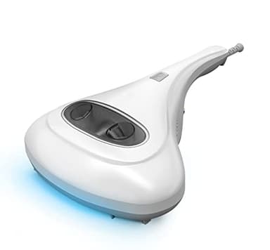 FUVSHU Aspiradora UV para ácaros | Batti colchón con luz esterilización UV | Sin Bolsa | Filtro HEPA Lavable | con Hilo