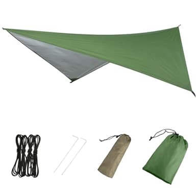 Azarxis Toldo Impermeable Ligero Lona de Tiendas de Campaña Refugio para Carpa Picnic Playa (Verde)