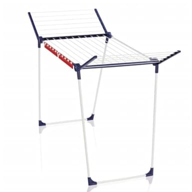 Leifheit Tendedero con Alas Pegasus 180 Solid, Tendedero de Ropa Plegable con Alas para Prendas Largas, Estable Tendedero Exterior e Interior