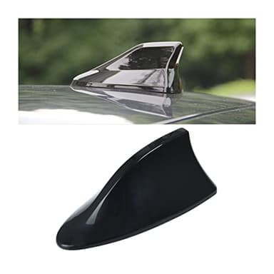 CGEAMDY Cubierta De Antena Coche, Aleta De Tiburón, Señal Radio FM Aérea con Base Adhesiva para Techo Superior de La Mayoría SUV, Camión y Furgoneta (Negro)