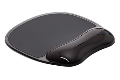 Q-Connect Alfombrilla de ratón ergonómica con Almohadilla de Gel para la muñeca, reposamuñecas, para Ordenador y portátil, Color Negro, Base de Goma Antideslizante