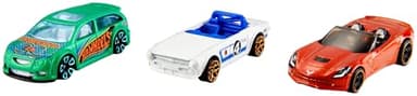 Hot Wheels Pack de 3 vehículos, Coches de Juguete (Modelos Surtidos) (Mattel K590)