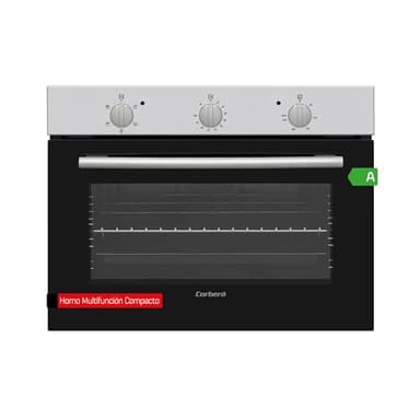 Corberó - Horno Multifunción 50L | CCHCV4521M |Cristal Negro Perfil Inox | 5 Programas | Luz Interior | Puerta Doble Cristal Fácil Limpieza | 2300W Potencia | Eficiencia Energética A, Negro
