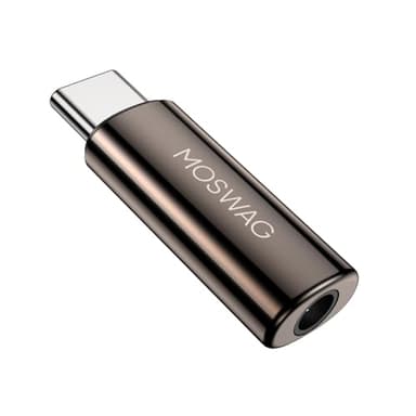 MOSWAG Adaptador USB C a Jack 3.5mm, Adaptador Auxiliar de aleación de Zinc Compatible con Samsung Galaxy S23 S22 S21 S20 S10 Plus, Ultra S21+, Pixel 7/6,Pad Pro 6