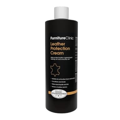 Crema protectora y acondicionadora del cuero – Nutre y protege el cuero – Restaura sofás de cuero, acondiciona el cuero del coche – Piel de todos los tipos y colores – de Furniture Clinic – 500 ml