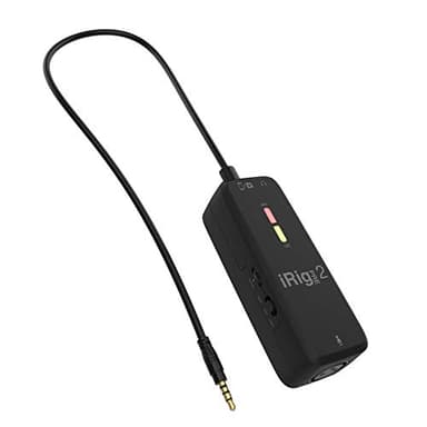 Preamplificador de micrófono ajustable iRig Pre2, interfaz MIC XLR para iPhone, iPad, dispositivos Android y cámaras digitales, calidad de estudio, dimensiones: 40 x 110 x 34 mm, negro