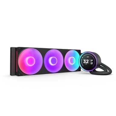 NZXT Kraken Elite 360 RGB - AIO CPU Liquid Cooler - 360mm Radiator - F360 RGB Core Fan - Customizable 2.72 IPS LCD -Intel LGA 1700, 1200/115X, 1851 - AMD AM5, AM4 - Black