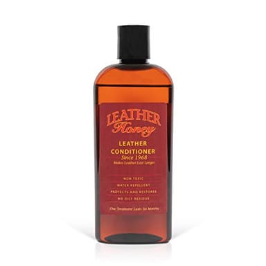 LEATHER Honey Acondicionador para Cuero - Acondicionador Premium Desde 1968 para Ropa de Cuero, Muebles, Interiores de Automóviles, Zapatos, Bolsos y Accesorios, sin Tóxicos y Hecho en USA