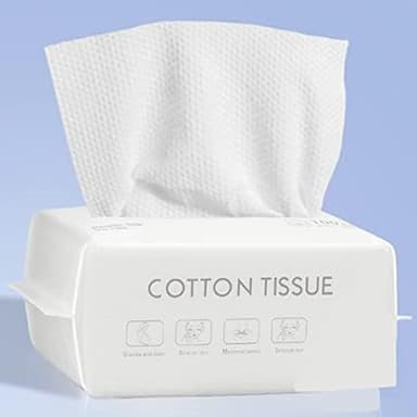 Toallitas Limpiadoras toalla facial desechable Toallitas de Algodón Secas Toalla de Limpieza Cara para Pieles Sensibles (1Paquete)