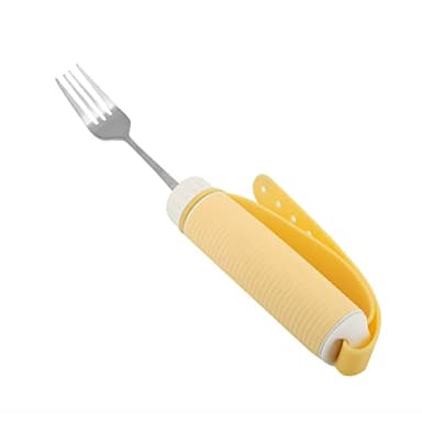Juego de tenedor de cuchara de acero inoxidable para pacientes artritis, ancianos utensilios extraíbles y giratorios para comer para pacientes discapacitados ancianos discapacitados Fork