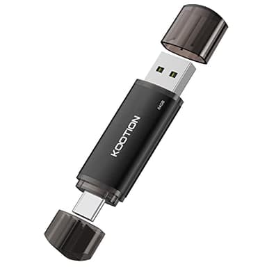 KOOTION Memoria USB C 64 GB OTG, Pendrive Tipo C Memoria 2 en 1 para Android/Window/Pc/MacBook, Tabletas,Teléfono Huawei/Xiaomi/Samsung, Almacenamiento de Datos Externo