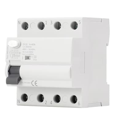 Diferencial Superinmunizado Trifásico 4P (3P+N) 40A 300mA y 6kA. Clase A SI. Interruptor Diferencial RCCB Super Inmunizado. Disyuntor RCCB 4P 40A 300mA