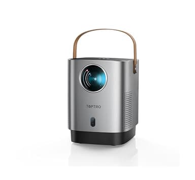 Proyector Portátil WiFi Bluetooth, 19000 Lúmenes TOPTRO Mini Proyector Soporte 1080P Full HD, Proyector LED Cine En Casa para Movil/TV Stick/HDMI/USB/PC con Enfoque Eléctrico, 4P&4D Corrección, Zoom