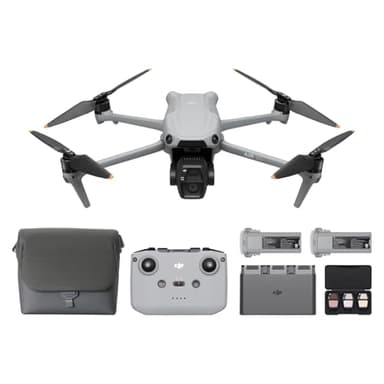 Pack DJI Air 3S Vuela Más (RC-N3), dron con gran angular con CMOS 1" y telecámara media, vídeo 4K/60 fps HDR, detección de obstáculos omnidireccional en escenas nocturnas y 3 baterías para volar más