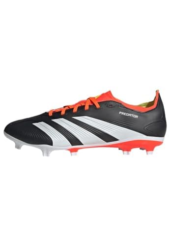 adidas Predator League Firm Ground Football Boots, Botas de fútbol Unisex Adulto, Core Black/Cloud White/Solar Red, 43 1/3 EU