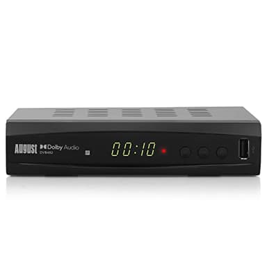 Decodificador y Grabador TNT HD - August DVB482 - Ver y Grabar simultáneamente 2 Canales - Receptor HDMI Full HD 1080p Control de Directo - Reproductor Multimedia