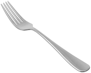 Amazon Basics Tenedores de Mesa de Acero Inoxidable, con Punta Redonda, Plata, Juego de 12