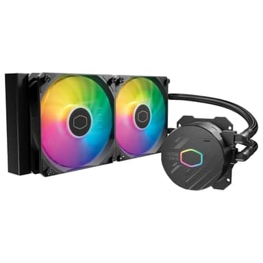 Cooler Master MasterLiquid 240L Core ARGB Refrigeración Líquida para CPU – Bomba de Doble Cámara Gen S, Radiador y Ventiladores 120mm ARGB, Brackets LGA 1700 y AM5 – Negro