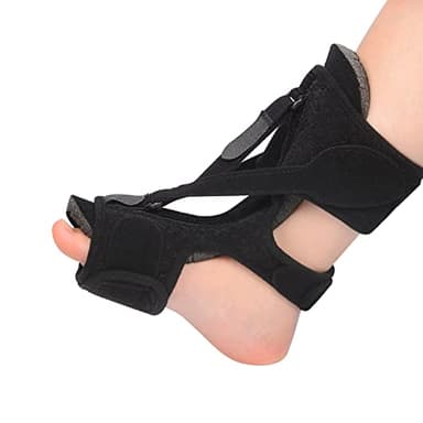 supregear Nocturna Para Fascitis Plantar, Soporte Ajustable Y Transpirable con Bola de Masaje y Soportes de Arco, para Tendinitis De Aquiles, Caída Del Pie, Problemas En El Talón Del Tobillo, Negro